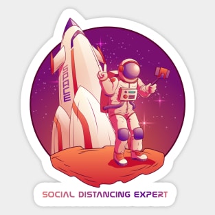 Astronaut Social Distancing Expert Sticker